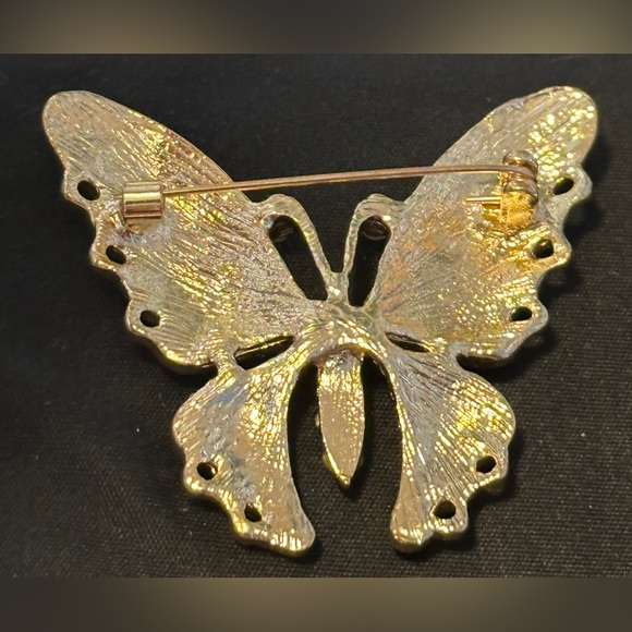 Butterfly Rhinestones Pin - Picture 2 of 4